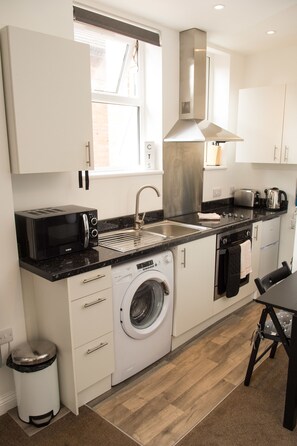 Appartement, 1 slaapkamer | 1 slaapkamer, gratis babybedden, beddengoed