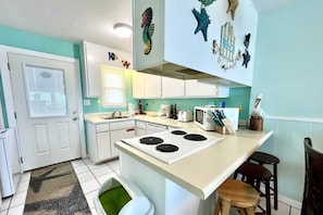 Condo, 2 Bedrooms | Private kitchen | Microwave, dishwasher, cookware/dishes/utensils