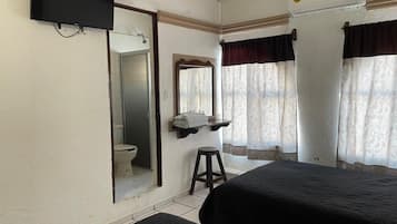 Standard Room, 2 Double Beds | Bathroom | Shower, free toiletries, towels