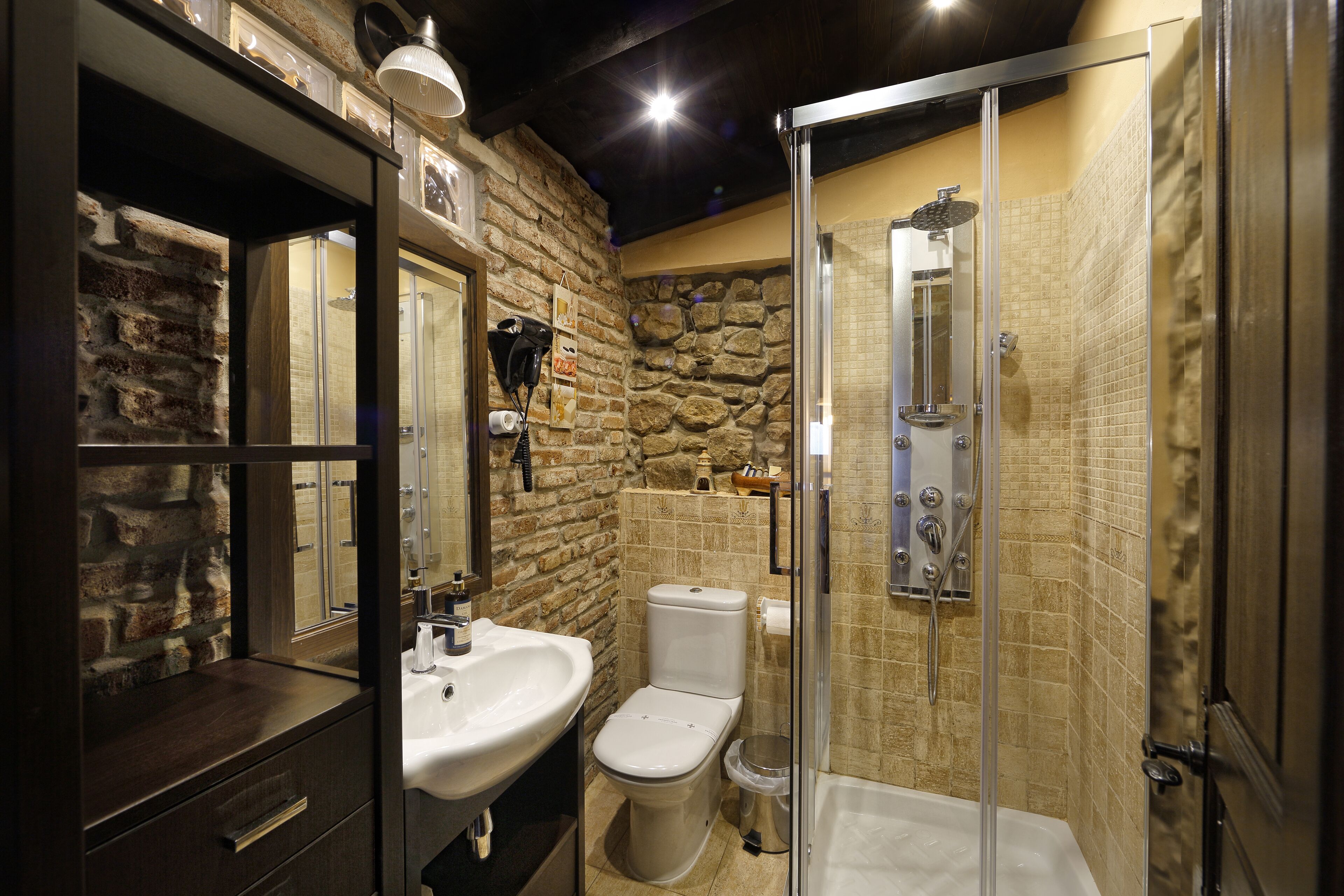 superior double room, 1 king bed, terrace | bathroom | shower, rainfall showerhead, free toiletries, hair dryer