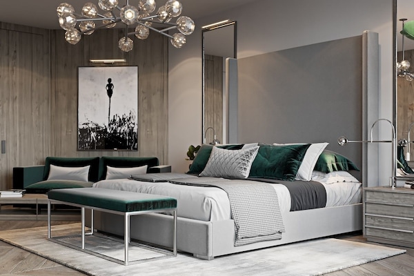 Appartement Deluxe, vue sur la ville | 1 chambre, literie de qualité, lit avec matelas à plateau-coussin