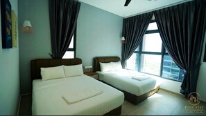 Familjelägenhet | 1 sovrum, ljudisolering och strykjärn/strykbräda