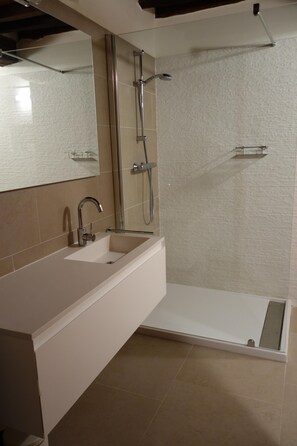 Shower, towels - Luxury vacation home with fantastic views, pool, 4 bedrooms, 2 bathrooms (Panzano in Chianti)