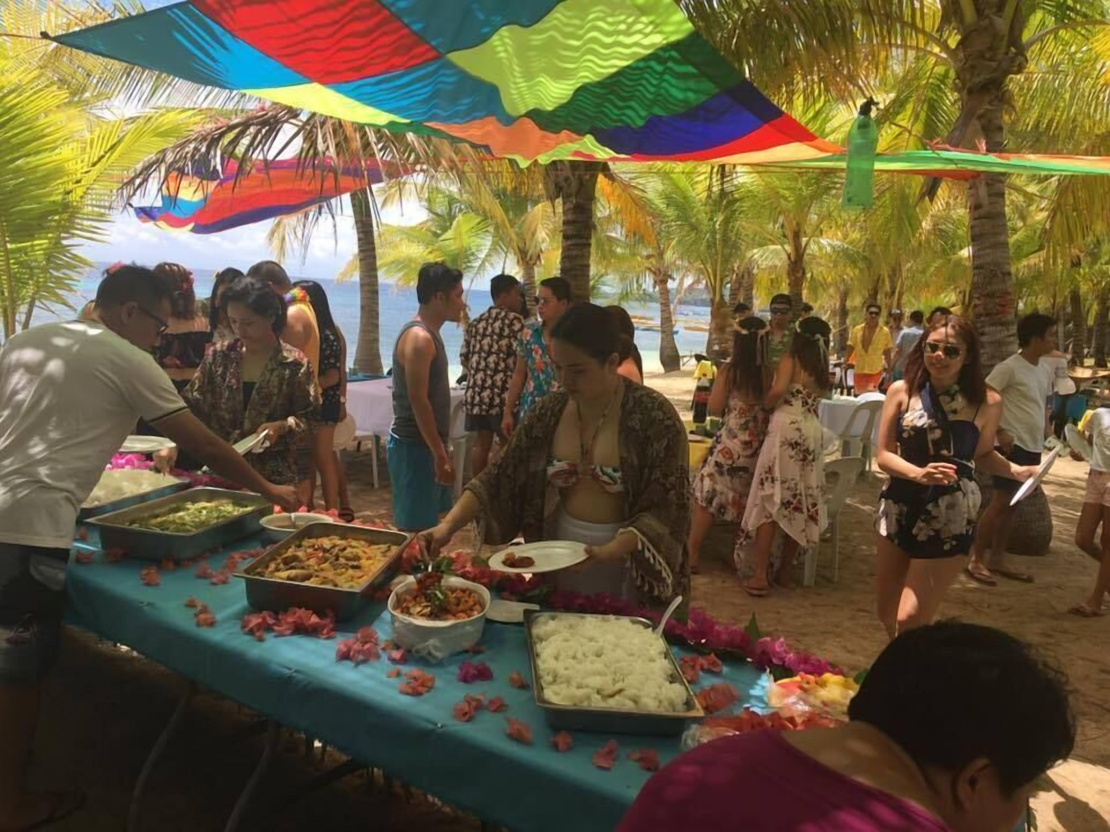 outdoor banquet area