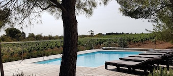 Mas with swimming pool in organic vineyards, 6 pers - 3 bedrooms - 2 bathrooms