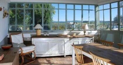 Authentic farmhouse with swimming pool surrounded by vineyards between sea and mountains