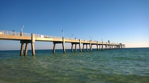 On the beach, sun loungers - Oceanfront Escape with Stunning Views + Pet Friendly + Private Balcony (Fort Walton Beach)