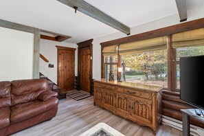 Smart TV, caminetto, tavolo da calcetto, tavolo da ping pong