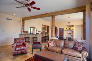 Smart-TV, Kamin, DVD-Player, Tischtennisplatte