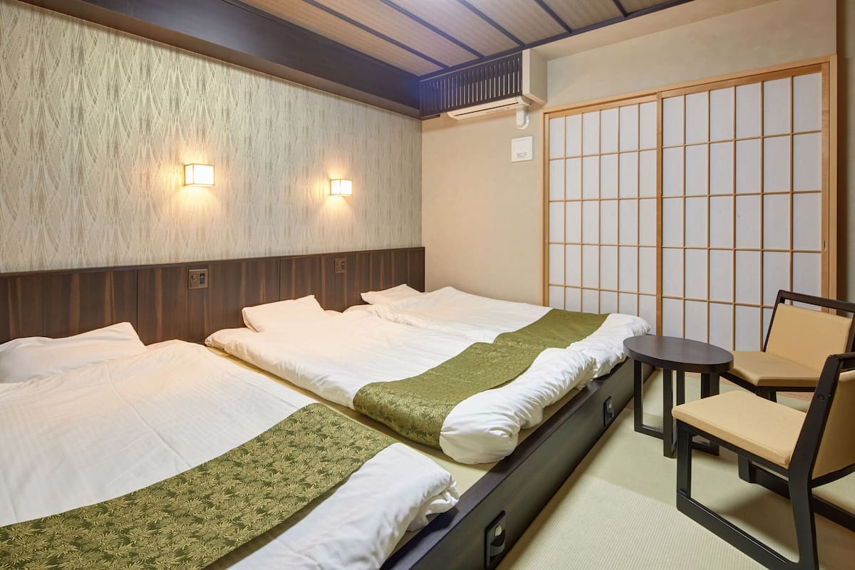 ห้องทริปเปิล (Rikyu) | ตู้นิรภัยในห้องพัก, โต๊ะทำงาน, Wi-Fi ฟรี, ผ้าปูที่นอน