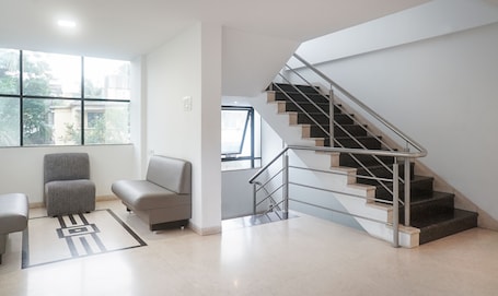 Staircase. Treebo Brahma Regency