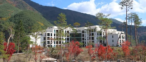 Fassade der Unterkunft – Abend/Nacht