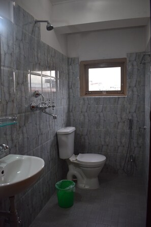Deluxe Double or Twin Room, Private Bathroom, Garden View | Bathroom | Shower, rainfall showerhead, free toiletries, bathrobes - The Mountain House (Pokhara)