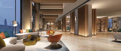 Coin salon dans le hall