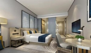 Desk, blackout curtains, free WiFi - Echarm Hotel Kecun Pazhou (Guangzhou)