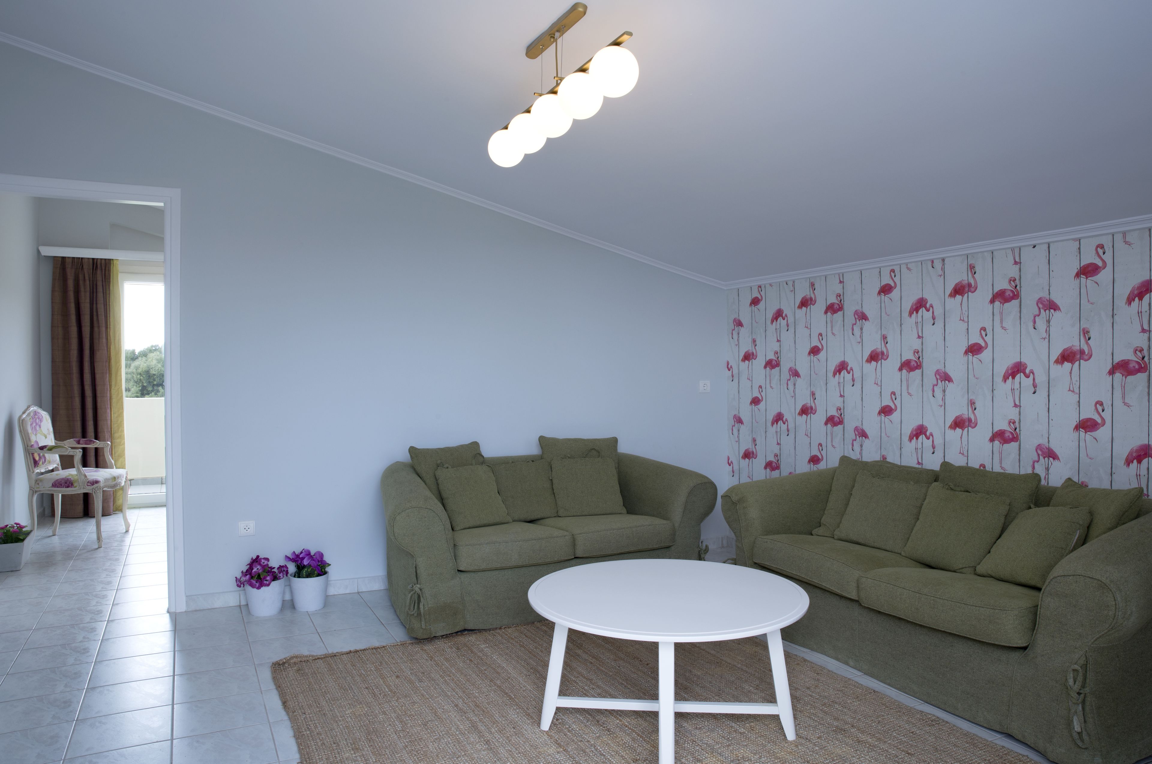 2 bedrooms, desk, blackout drapes, soundproofing