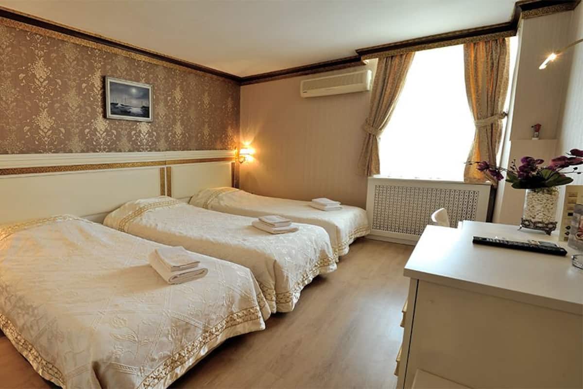 Quarto triplo, 3 camas de solteiro | 1 quarto, roupas de cama de algodão egípcio, roupas de cama premium