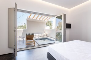 Gem Suite, outdoor hot tub | View from room - Aegean Gem (Santorini)