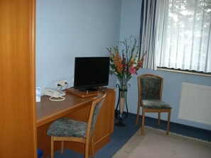 Desk, iron/ironing board, free WiFi, bed sheets