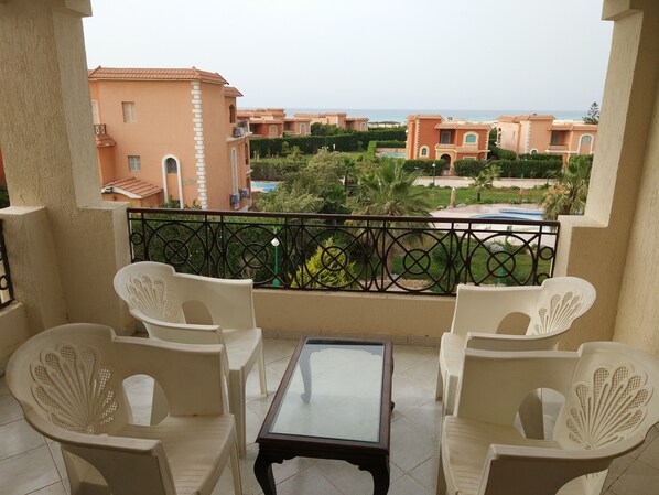 Family Apartment, 3 Bedrooms, Smoking, Sea View | Balcony