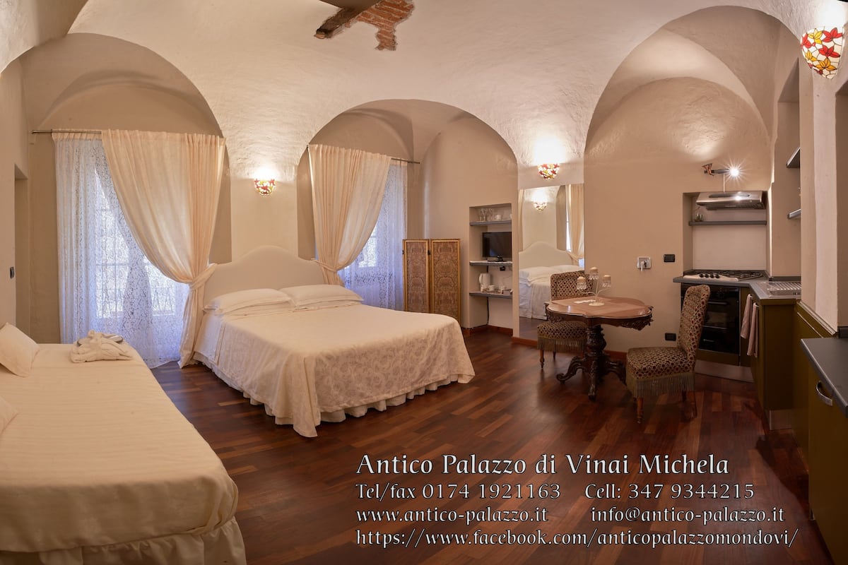 Suite estudio Deluxe, cocina básica | 1 dormitorio, sábanas de algodón egipcio, ropa de cama de alta calidad