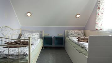 Desk, blackout curtains, cots/infant beds, free WiFi