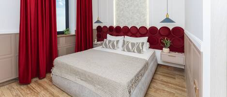Chambre Deluxe double | 1 chambre, literie de qualité, rideaux d’obscurcissement