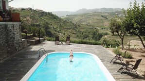 A swimming pool with a view of terraced vineyards. - Quinta da Pousada (Santa Marta de Penaguião)