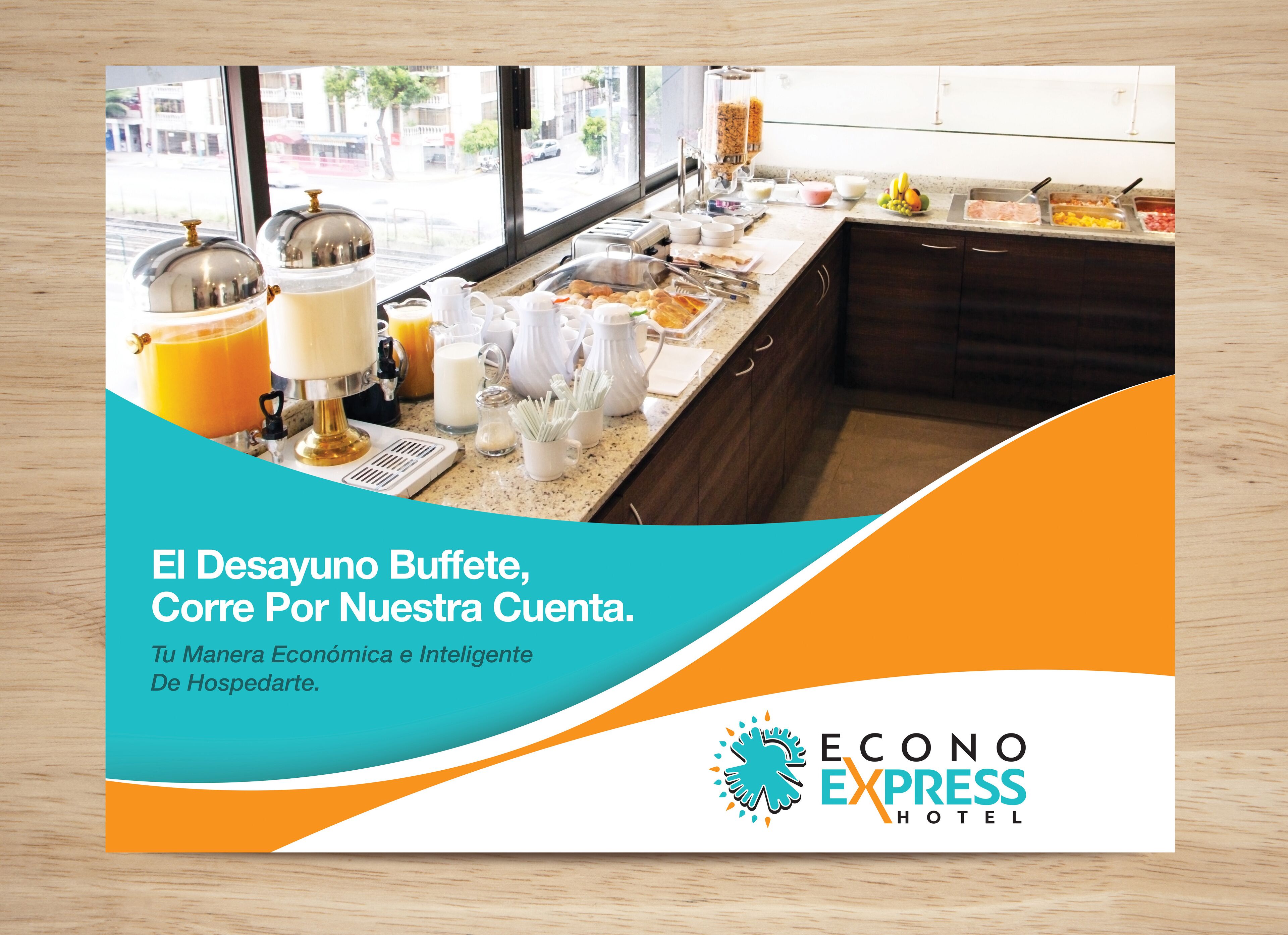 Una barra de buffet con diversos alimentos y utensilios.