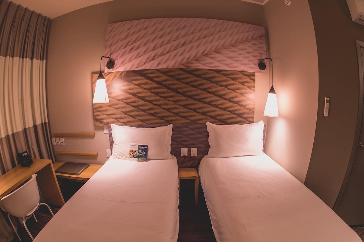 Standard Room, 2 Single Beds | In-room safe, desk, blackout curtains, soundproofing