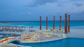 Outdoor banquet area