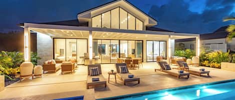 Luxury Villa, 4 Bedrooms, Hot Tub, Ocean View | Terrace/patio