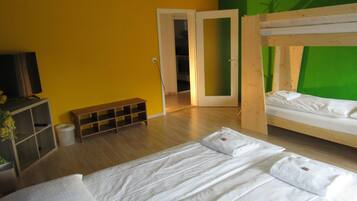 1 bedroom, premium bedding, down duvets, individually decorated