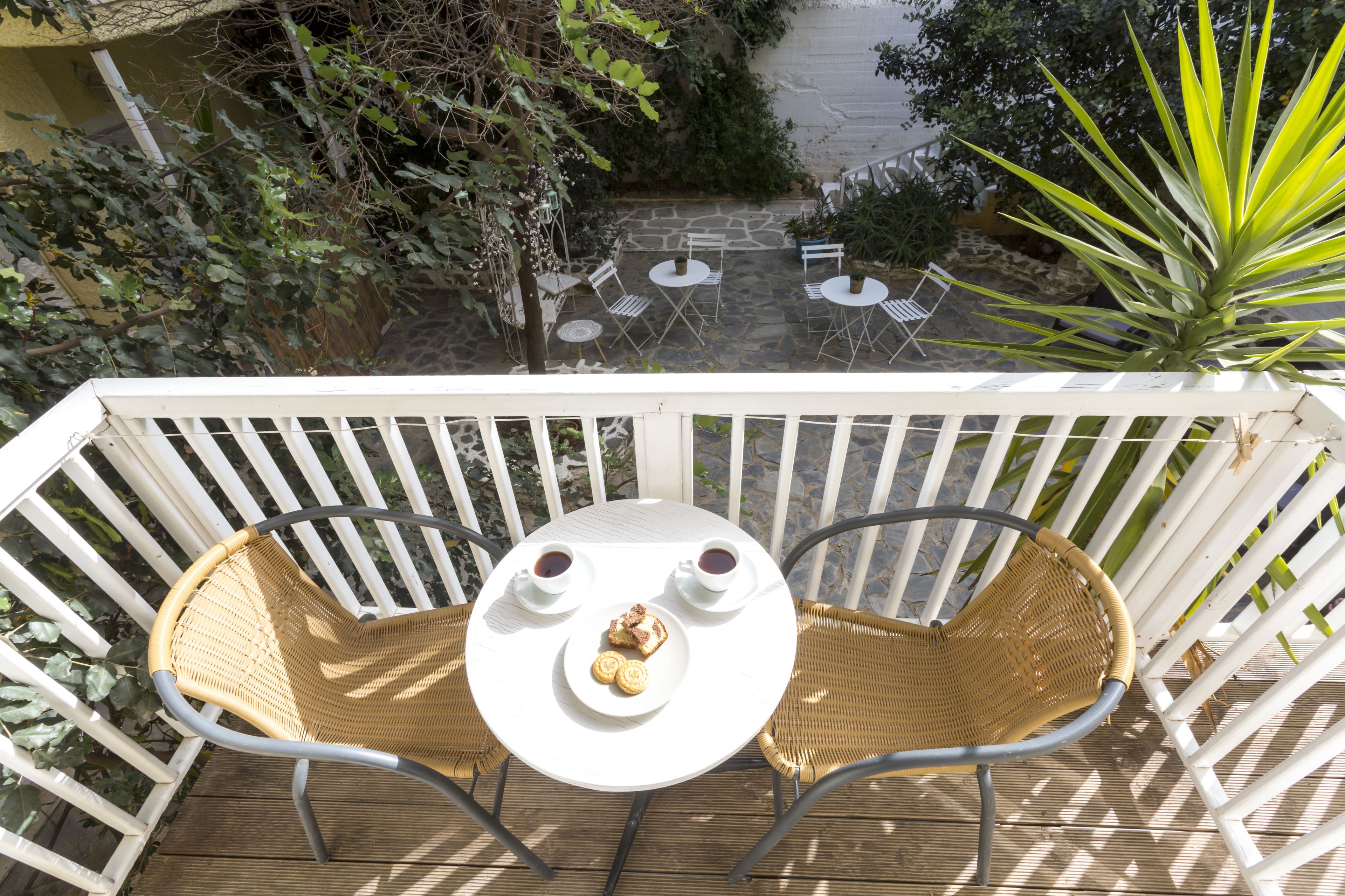 double room, balcony, garden view | balcony