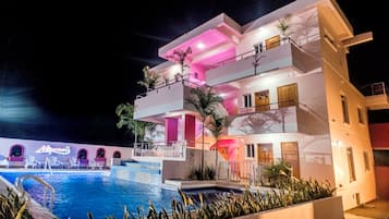 Front of property – evening/night