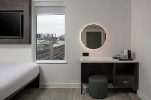 In-room safe, desk, laptop workspace, soundproofing