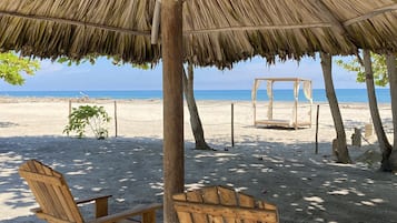Private beach, white sand