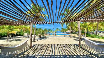 Outdoor wedding area