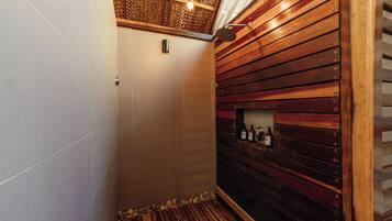Villa, Beach View | Bathroom | Shower, towels