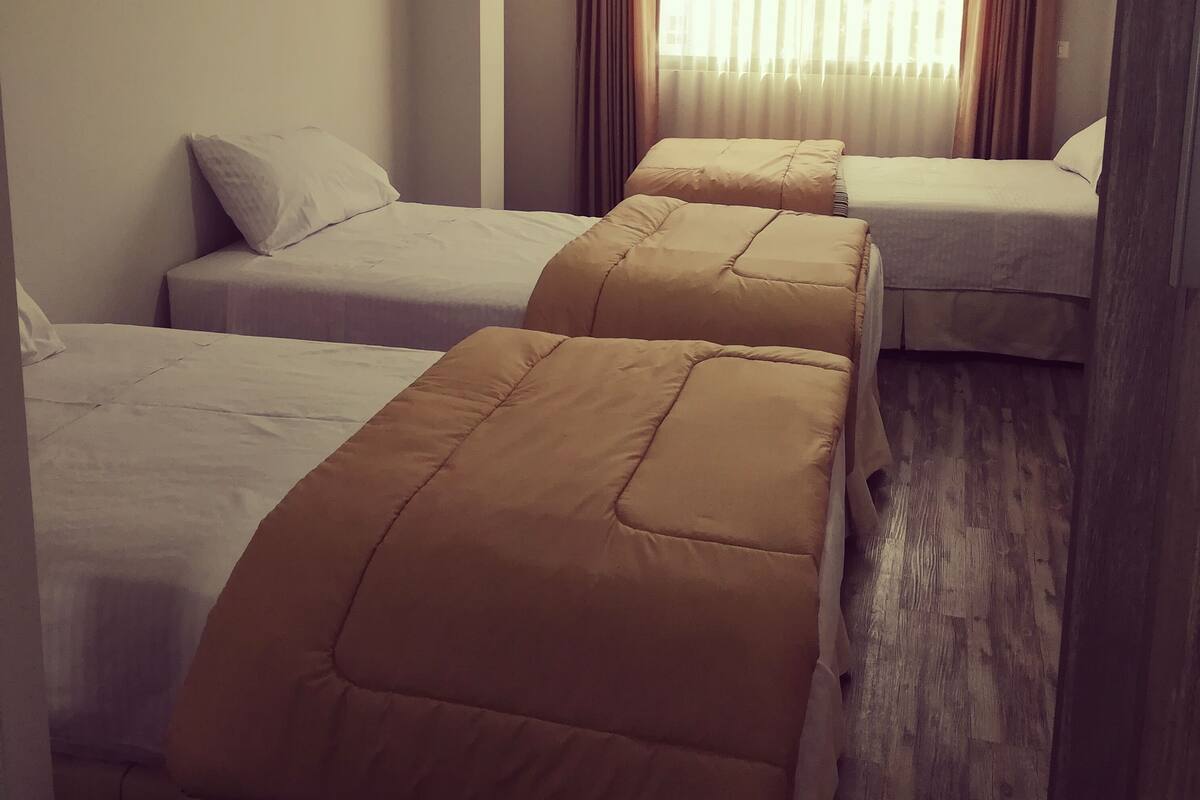 Habitación triple, 3 camas individuales, no fumadores, baño privado | Wifi gratis