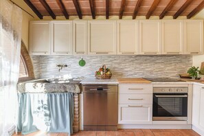 Fridge, oven, stovetop, dishwasher