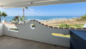 A balcony with a view of the beach and ocean. - A UNIQUE PARADISE in Royal Beach, Mijas beach (Calahonda - Mijas Costa)