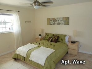 1 غرفة نوم ومكواة/لوح كي وواي فاي مجانًا وملاءات أسرّة