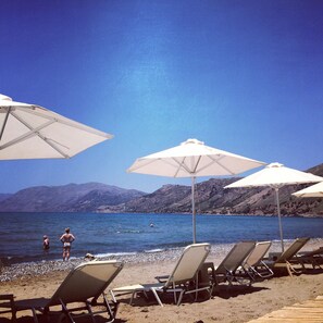 Sun loungers, beach towels