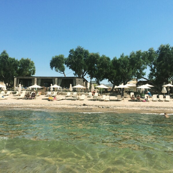 Sun-loungers, beach towels