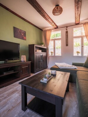 TV, books, stereo