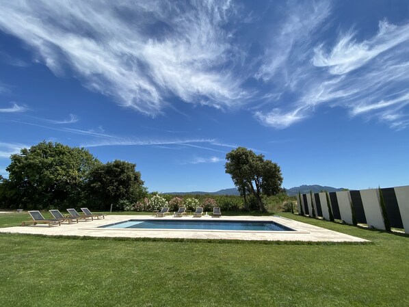 Outdoor pool, a heated pool