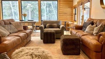 TV, fireplace, DVD player, video library