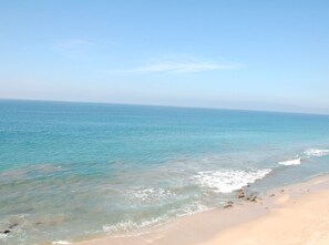 On the beach, sun-loungers, beach towels -  AMAZING oceanfront views! Beautiful 3 Bedroom Condo in Tiara Sands, Mazatlan! (Mazatlan)