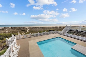 Outdoor pool - Private Coastal Retreat • Sound Ocean Views • Walk to Beach • Weekly Stays Only (Atlantic Beach)